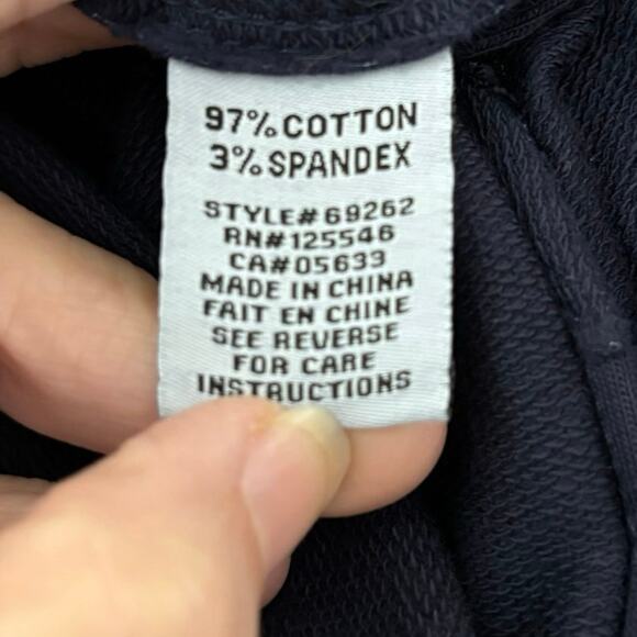 Habitat L Washed Terry Chili Flood Pants Wide Leg Navy Pockets Elastic Waist - Picture 7 of 8